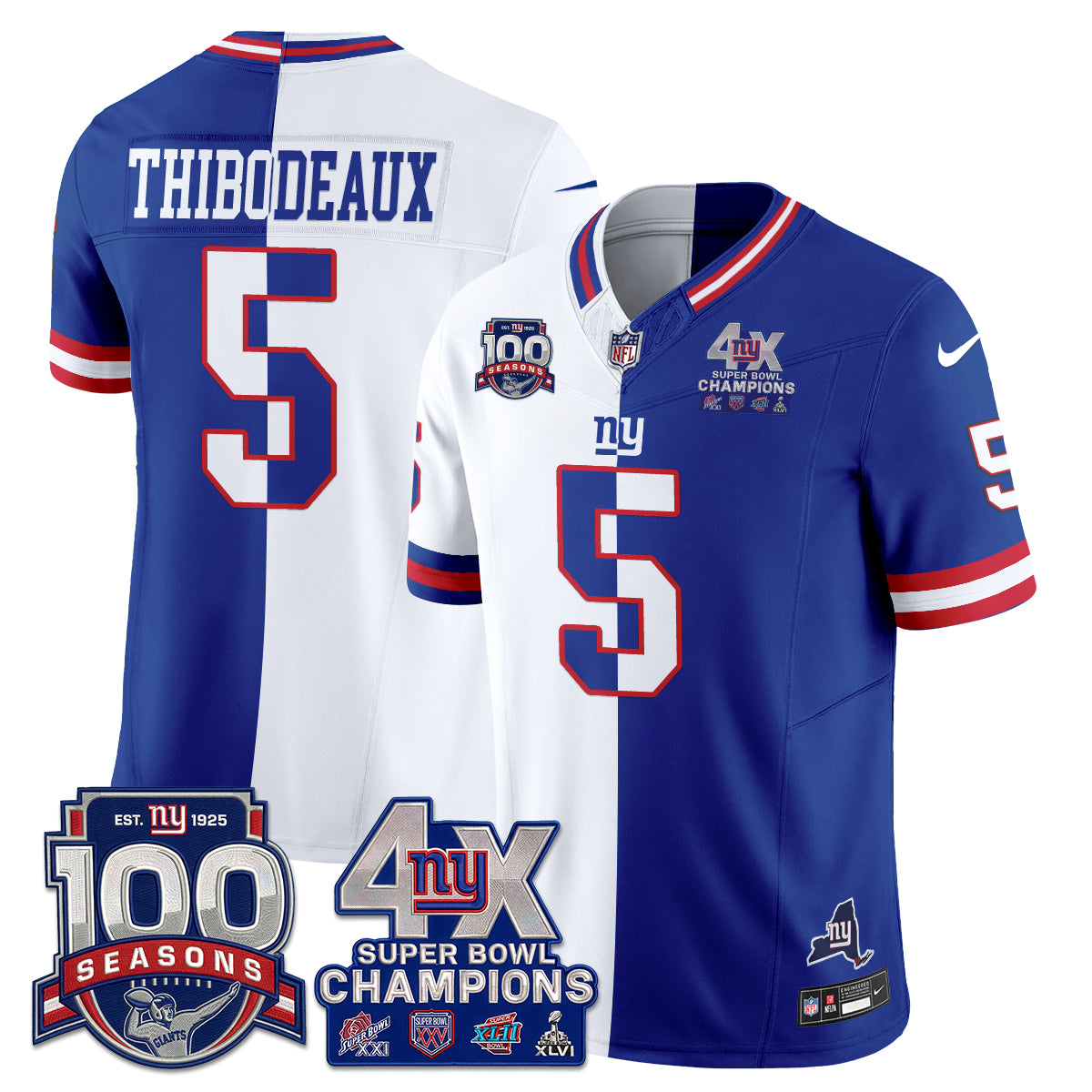 NYG 4X SBowl Split Limited Edition - Stitched (2)