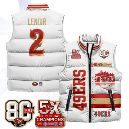 SF Faithful to The Bay Puffer Vest - Printed