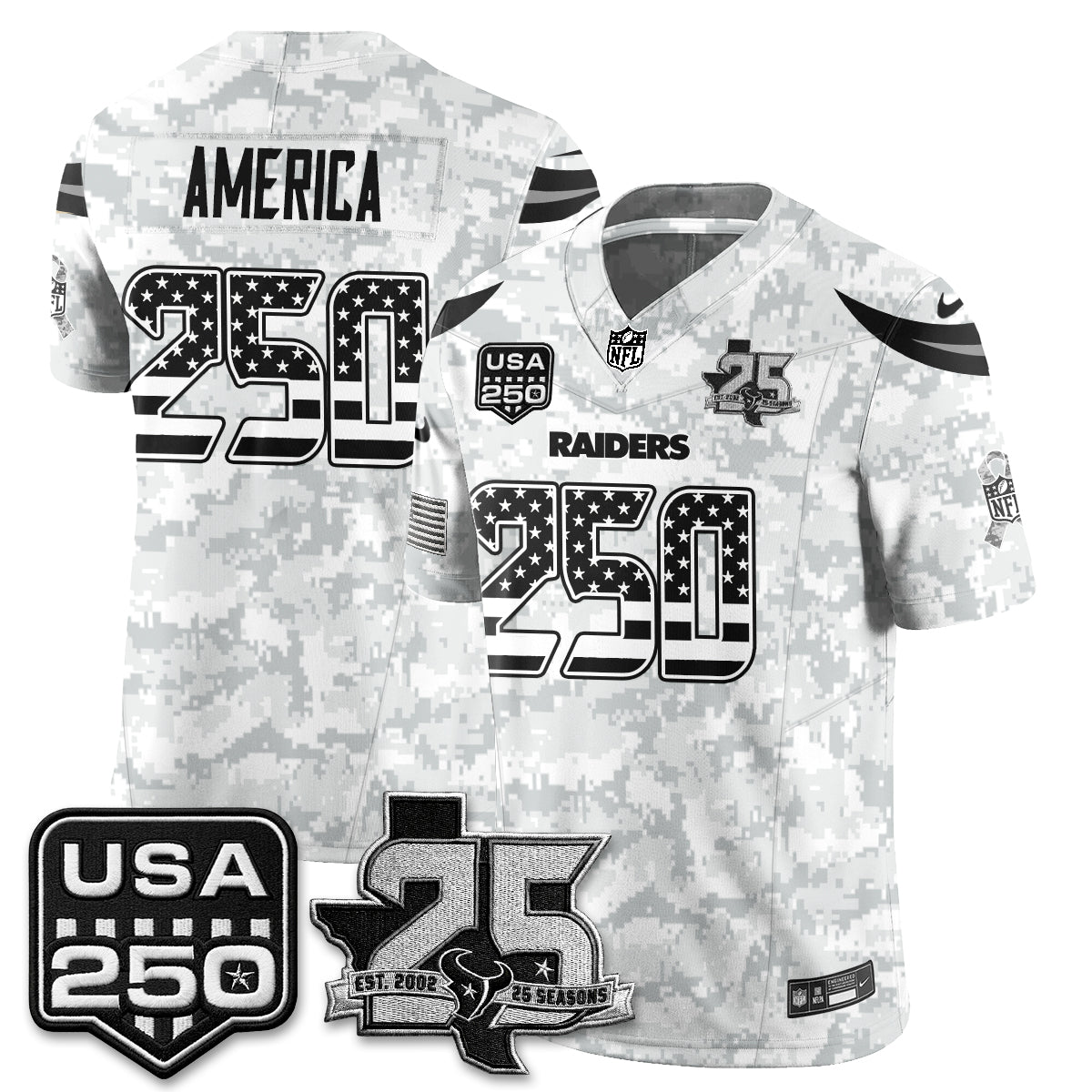 Houston Texans 2026 Salute to Service Edition Vapor Jersey - Stitched