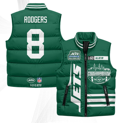 New York Jets Gotham City Puffer Vest - Printed