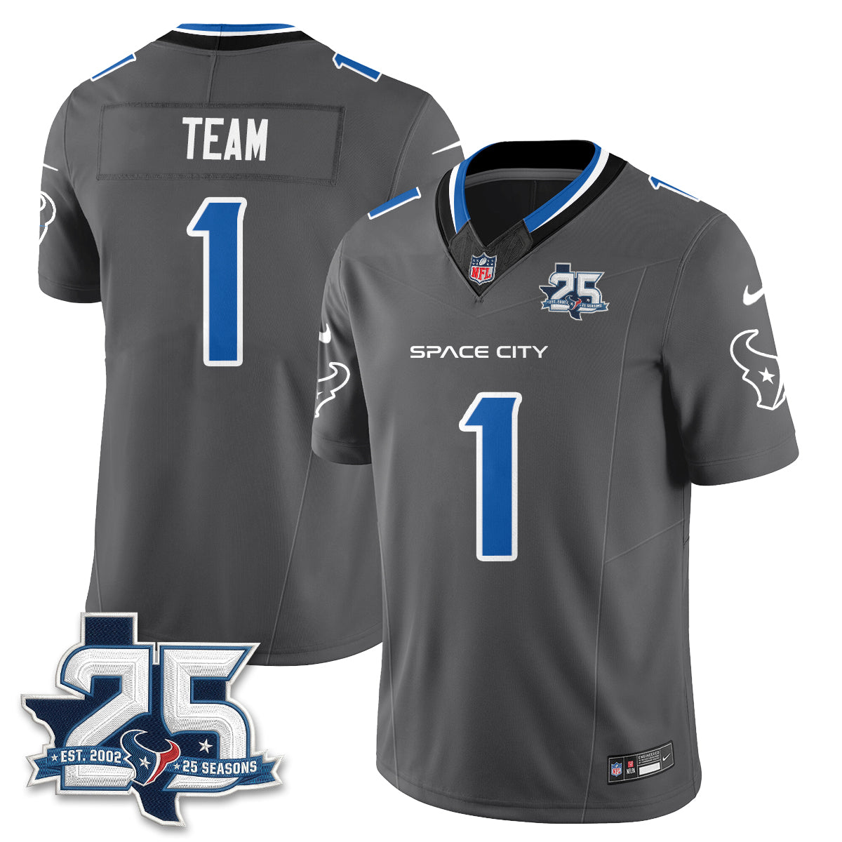HOU Fan Gear Edition Vapor Jersey (2) - Stitched