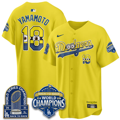 Los Angeles Dodgers x Yellow Capsules Vapor Jersey - Stitched