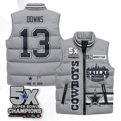 DAL "America's Team" Puffer Vest - Printed