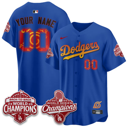 Los Angeles Dodgers x The Knucklehead Ninja Vapor Custom Jersey - Stitched