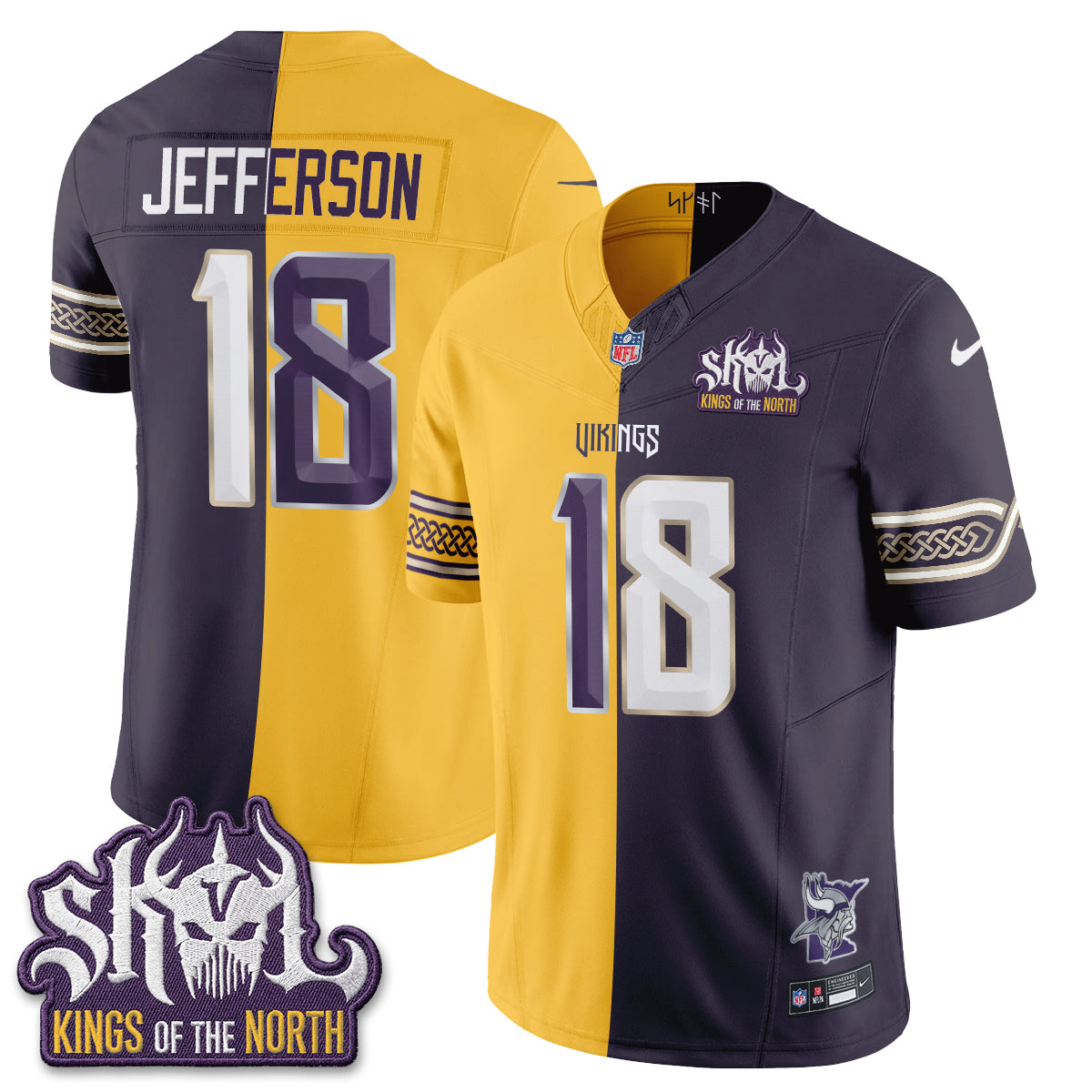 MIN 2026 Rivalries Split V2 Vapor Jersey - Stitched