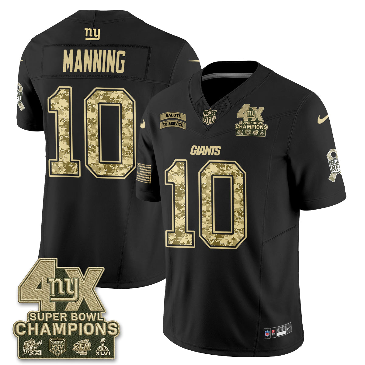 New York Giants 2026 Salute To Service V2 Vapor Jersey - Stitched
