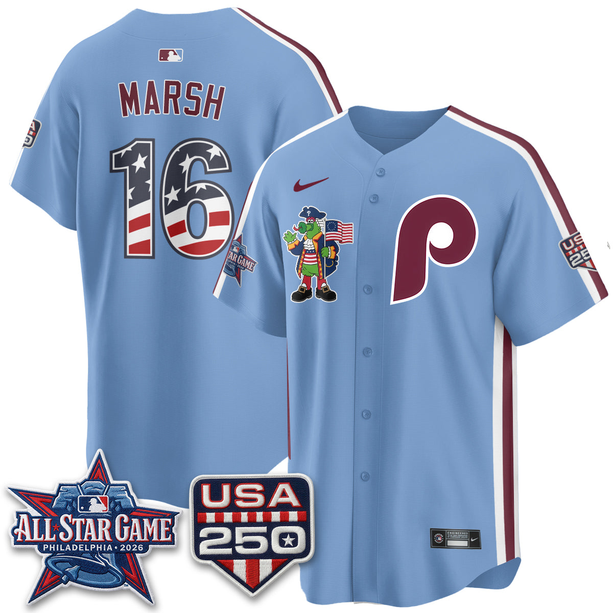 Philadelphia Phillies 2026 All Star Phanatic Edition Vapor Jersey - Stitched