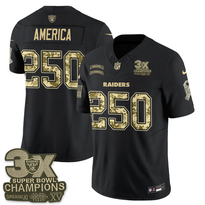 Las Vegas Raiders 2026 Salute to Service V2 Vapor Jersey - Stitched