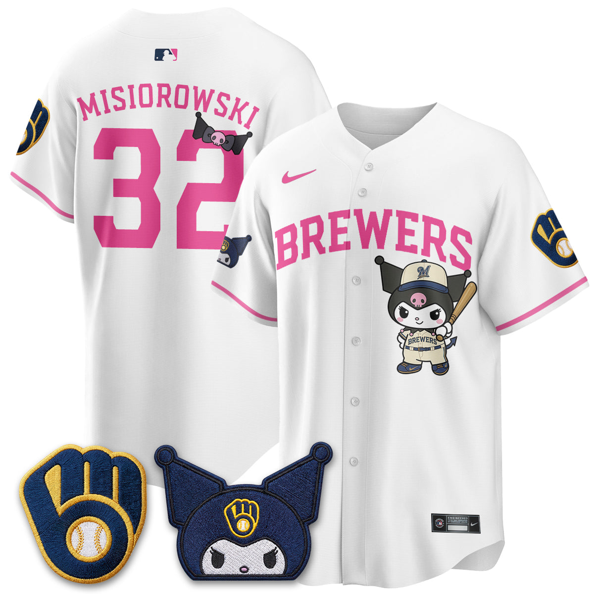 Milwaukee Brewers x  KRM Edition Vapor Jersey - Stitched