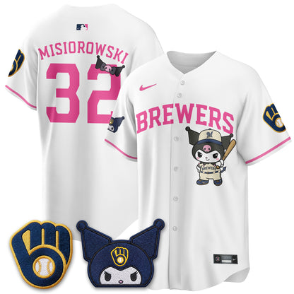 Milwaukee Brewers x  KRM Edition Vapor Jersey - Stitched