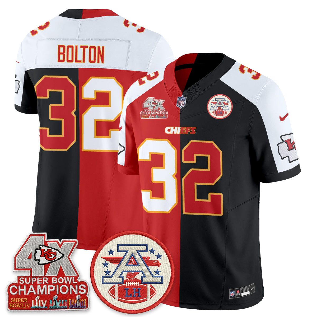 Kansas City Chiefs Split Edition Vapor Jersey - Stitched