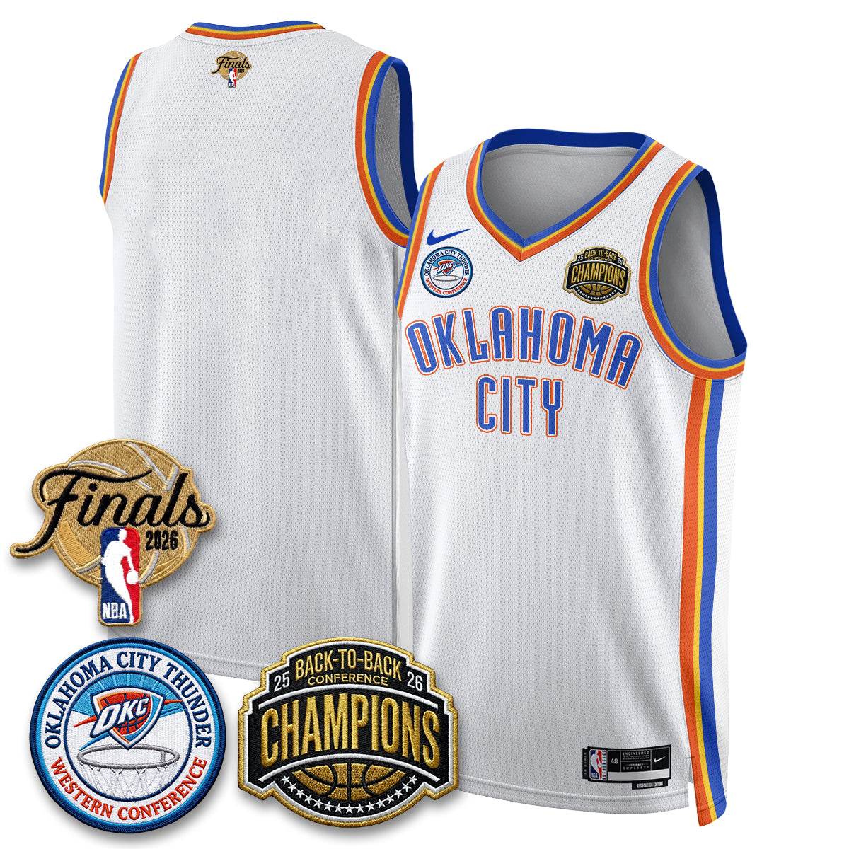 OKC 2026 NBA Western Conference Champions Vapor Jersey - Stitched