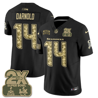 Seattle Seahawks 2026 Salute to Service Vapor Jersey - Stitched