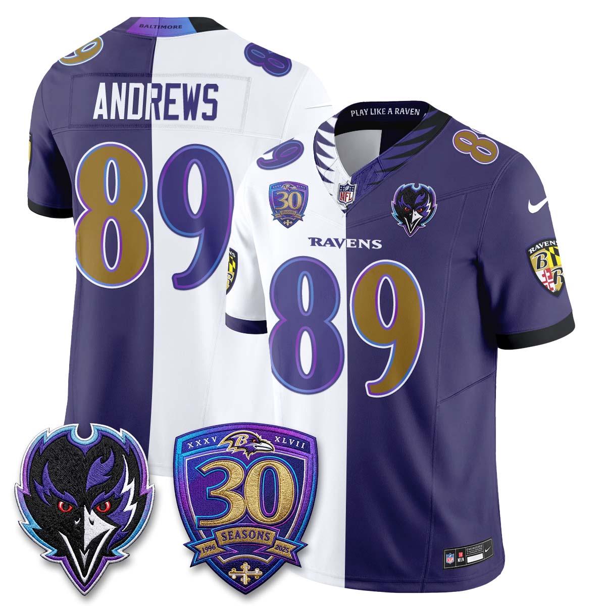 Baltimore Ravens The Next Flight Split Vapor Jersey - Stitched