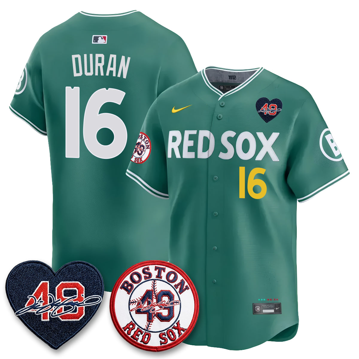BOS Tim Wakefield Memorial Patch Vaper Premier Limited Red Jersey - All Stitched