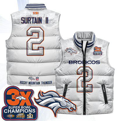 Denver Broncos Fan Gear Edition Unisex Puffer Vest - Printed