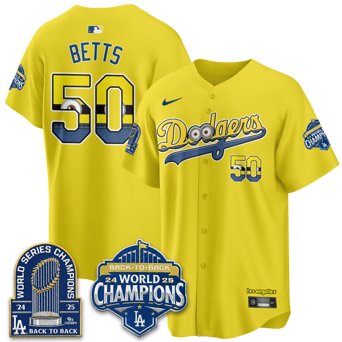 Los Angeles Dodgers x Yellow Capsules Vapor Jersey - Stitched