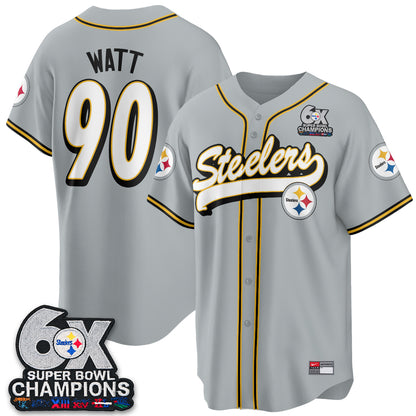 Pittsburgh Steelers 6x SBowl Baseball Vapor Jersey - Stitched