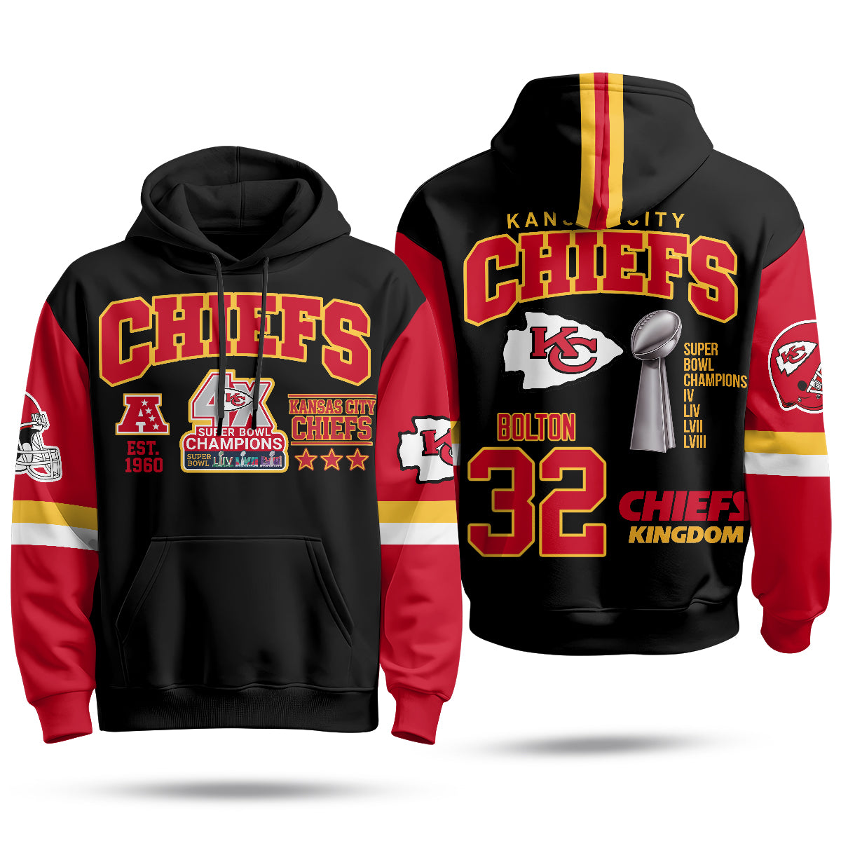 KC 4X Champs Gold Edition Fleece Hoodie - Printed