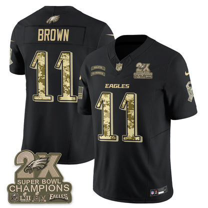 Philadelphia Eagles Salute to Service V2 Vapor Jersey - Stitched