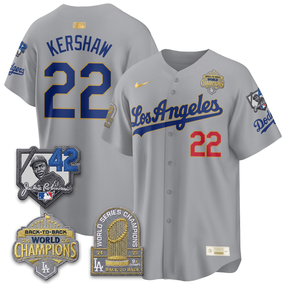 LAD 2026 New Era Gold Collection Vapor Limited Jersey - B2B Champs - All Stitched