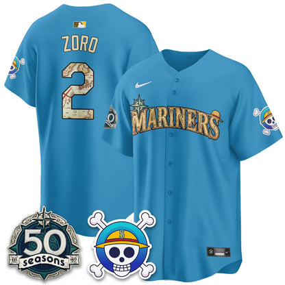 Seattle Mariners OP Japanese Cartoon Vapor Limited Jersey - Printed