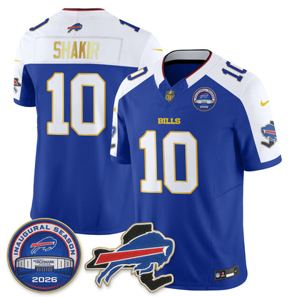 Buffalo Bills 2026 Gold Trim Edition Vapor Jersey - Stitched