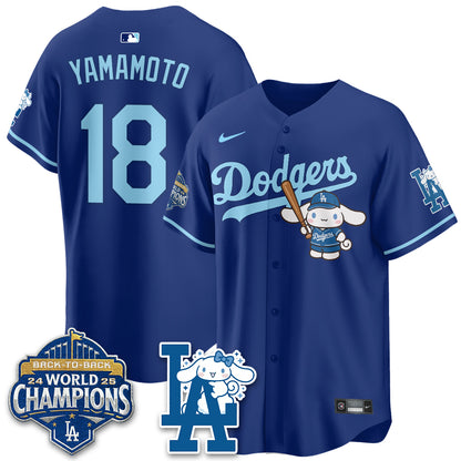 Los Angeles Dodgers Cinnamoroll Edition Vapor Jersey - Stitched