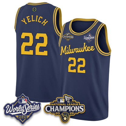 MIL 2026 NL Champions Basketball Jersey - Stitched