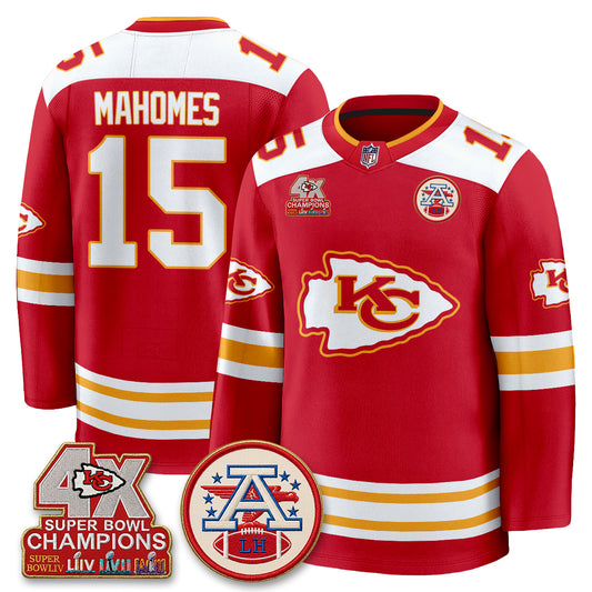 KC 4X Champs Edition Hockey Jersey - Stitched