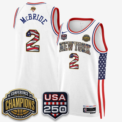 NYK 2026 NBA Eastern Conference Champions x Fourth of July Vapor Jersey - Stitched