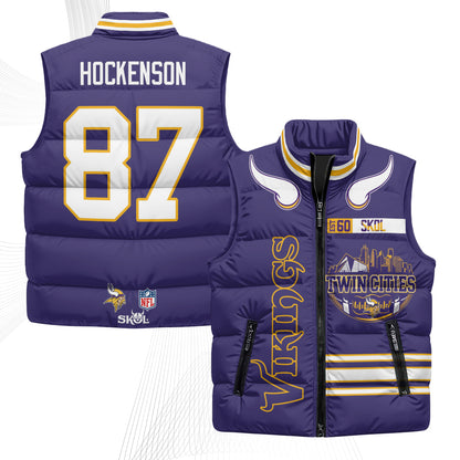 Minnesota Vikings Twin City Puffer Vest - Printed