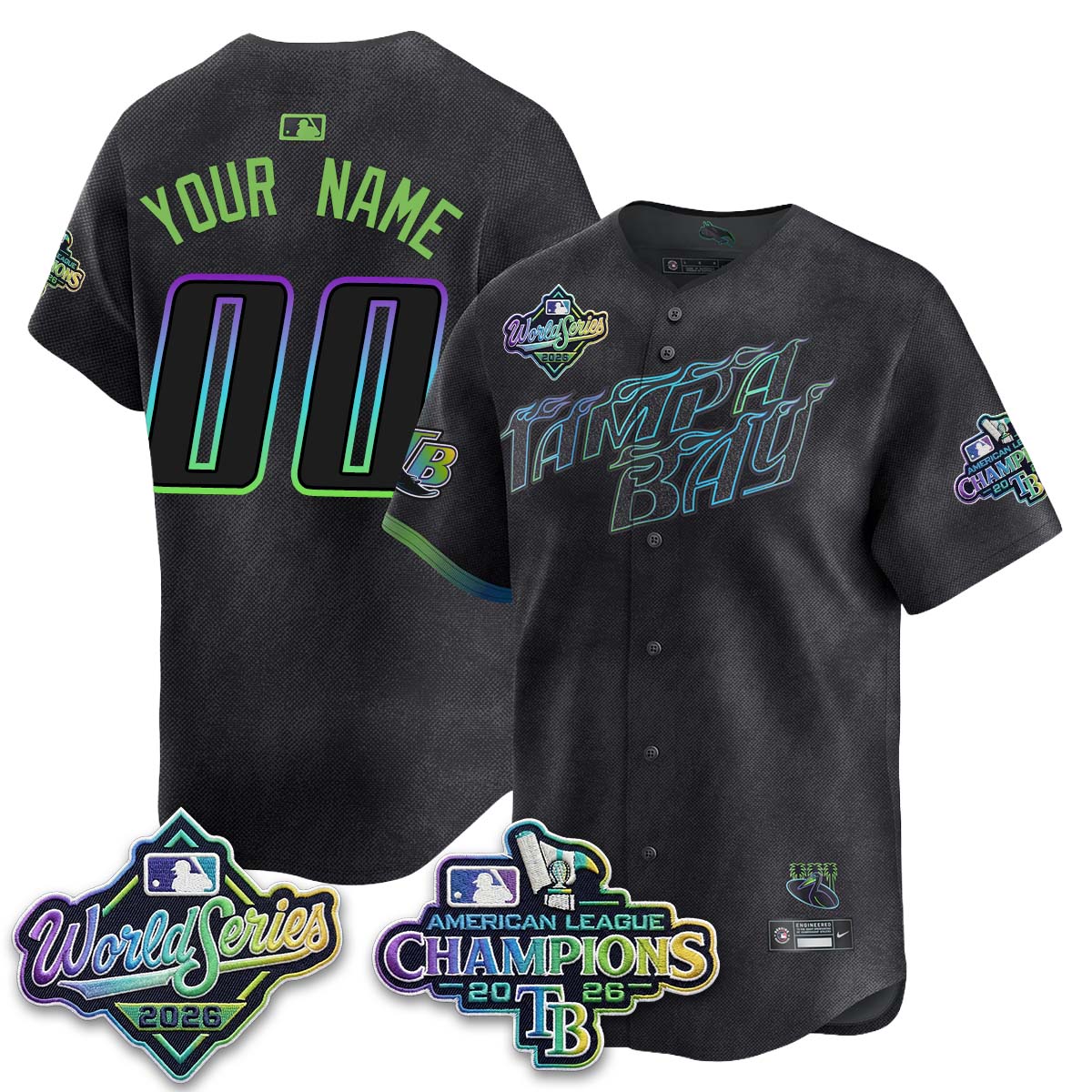 TB 2026 AL Champions Custom Vapor Jersey - Stitched