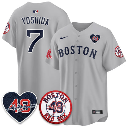 BOS Tim Wakefield Memorial Patch Vaper Premier Limited Red Jersey - All Stitched