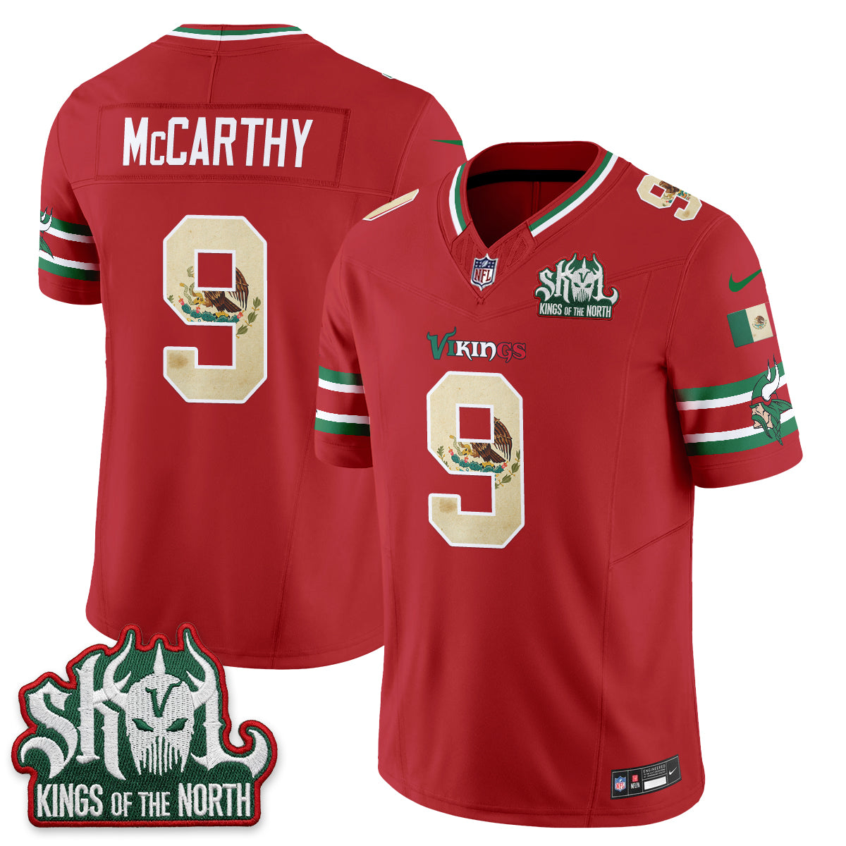 Minnesota Vikings Mexico Edition Vapor Jersey - Stitched