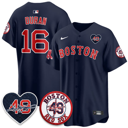 BOS Tim Wakefield Memorial Patch Vaper Premier Limited Red Jersey - All Stitched