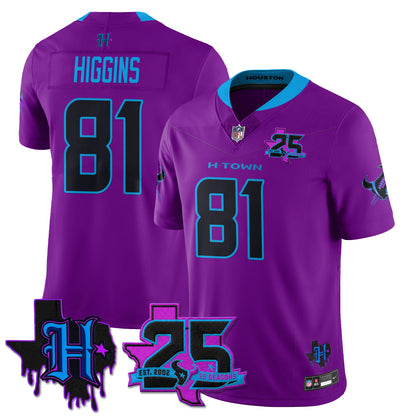 HOU 25th Seasons in 2026 DJ Screw Vapor Limited Jersey - All Stitched
