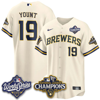 MIL W.S 26 & 2026 NL Champions Navy Jersey - Stitched