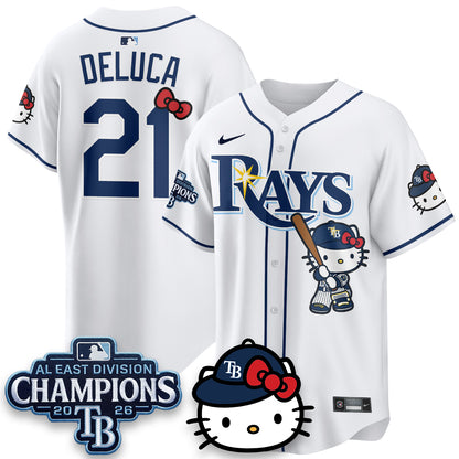 Tampa Bay Rays x Meow KT 2026 AL East Champs Vapor Jersey - Stitched