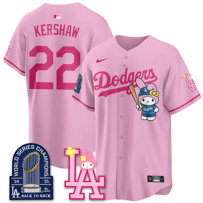 Los Angeles Dodgers My Melody Edition Vapor Jersey - Stitched