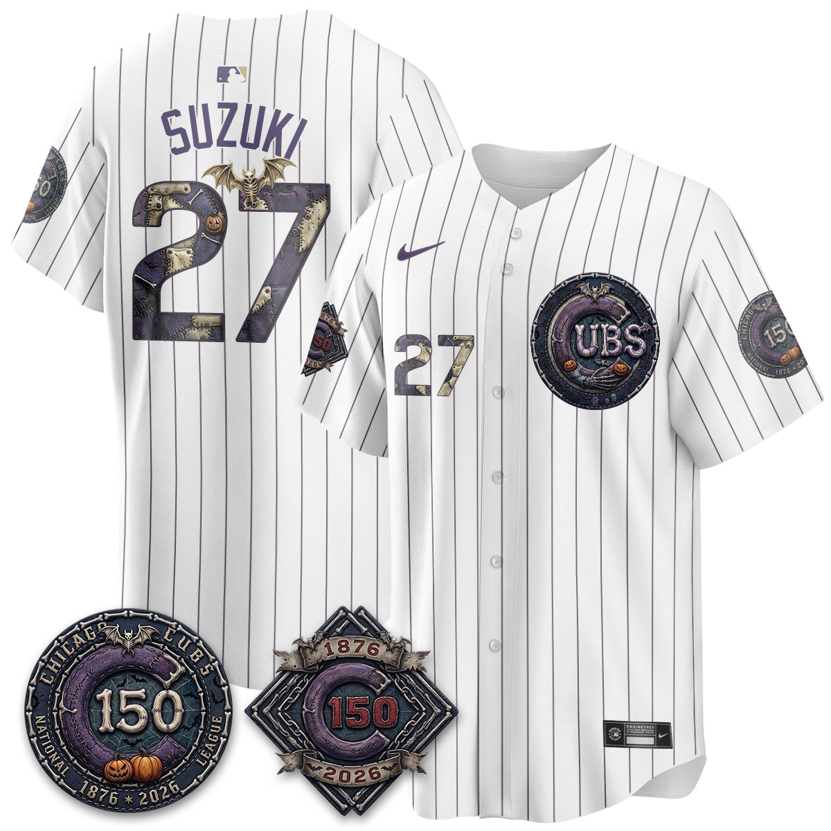 Chicago Cubs Nightmare Edition Vapor Limited Jersey - Printed