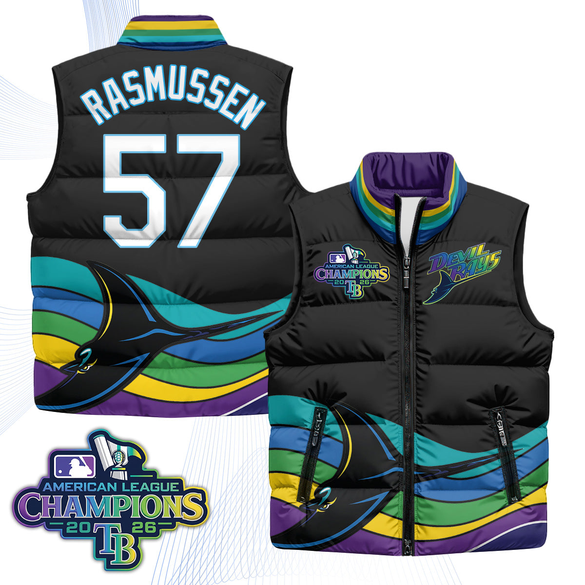 TB 2026 AL Champions Limited Puffer Vest - Printed