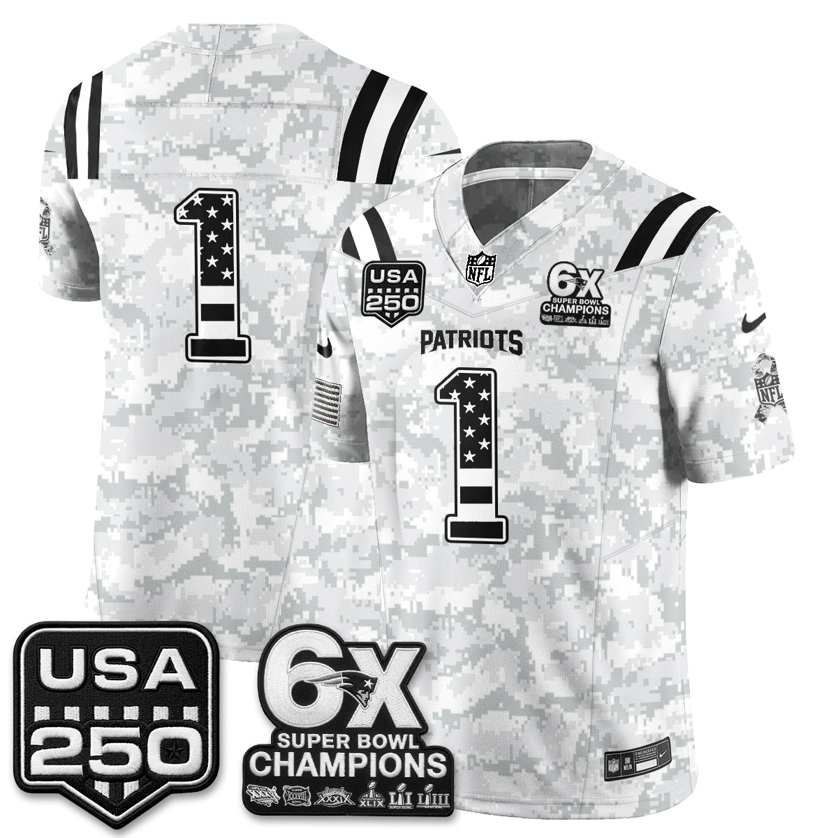 New England Patriots 2026 Salute to Service Edition Vapor Jersey - Stitched
