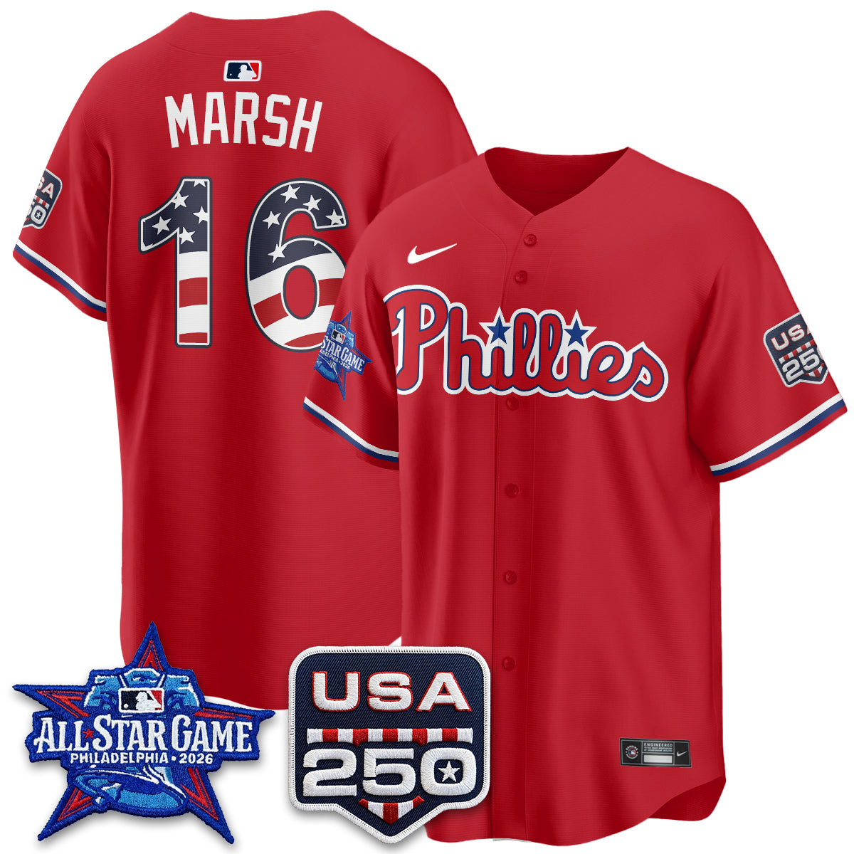 Philadelphia Phillies 2026 All Star Edition Vapor Jersey - Stitched