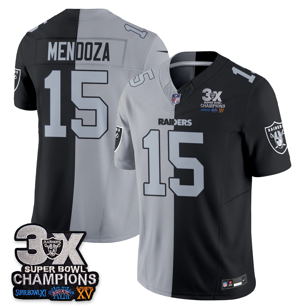 Las Vegas Raiders Split Edition Vapor Jersey - Stitched