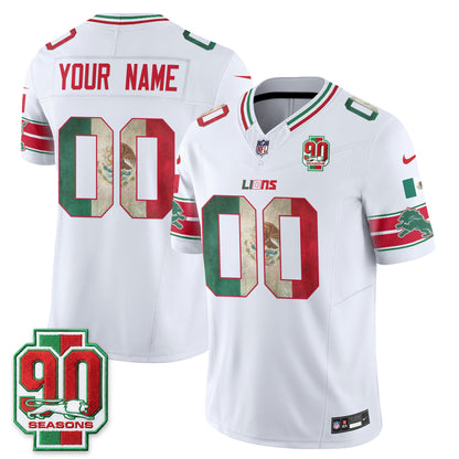 Detroit Lions Mexico Edition Vapor Custom Jersey - Stitched