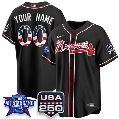 Atlanta Braves 2026 All Star Game Vapor Custom Jersey- Stitched