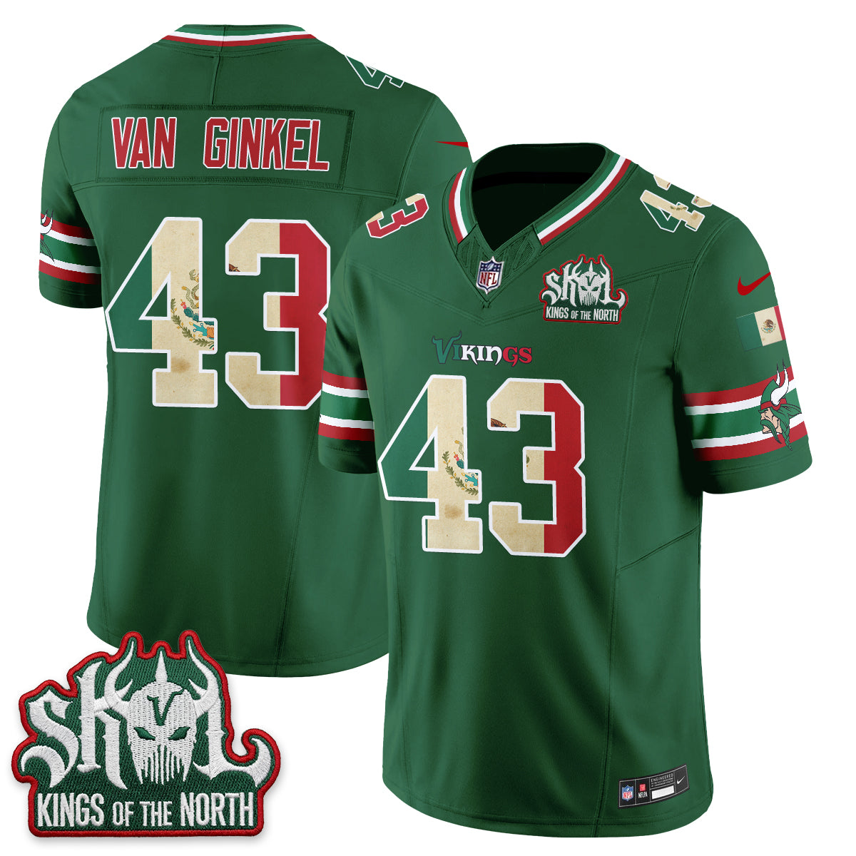 Minnesota Vikings Mexico Edition Vapor Jersey - Stitched
