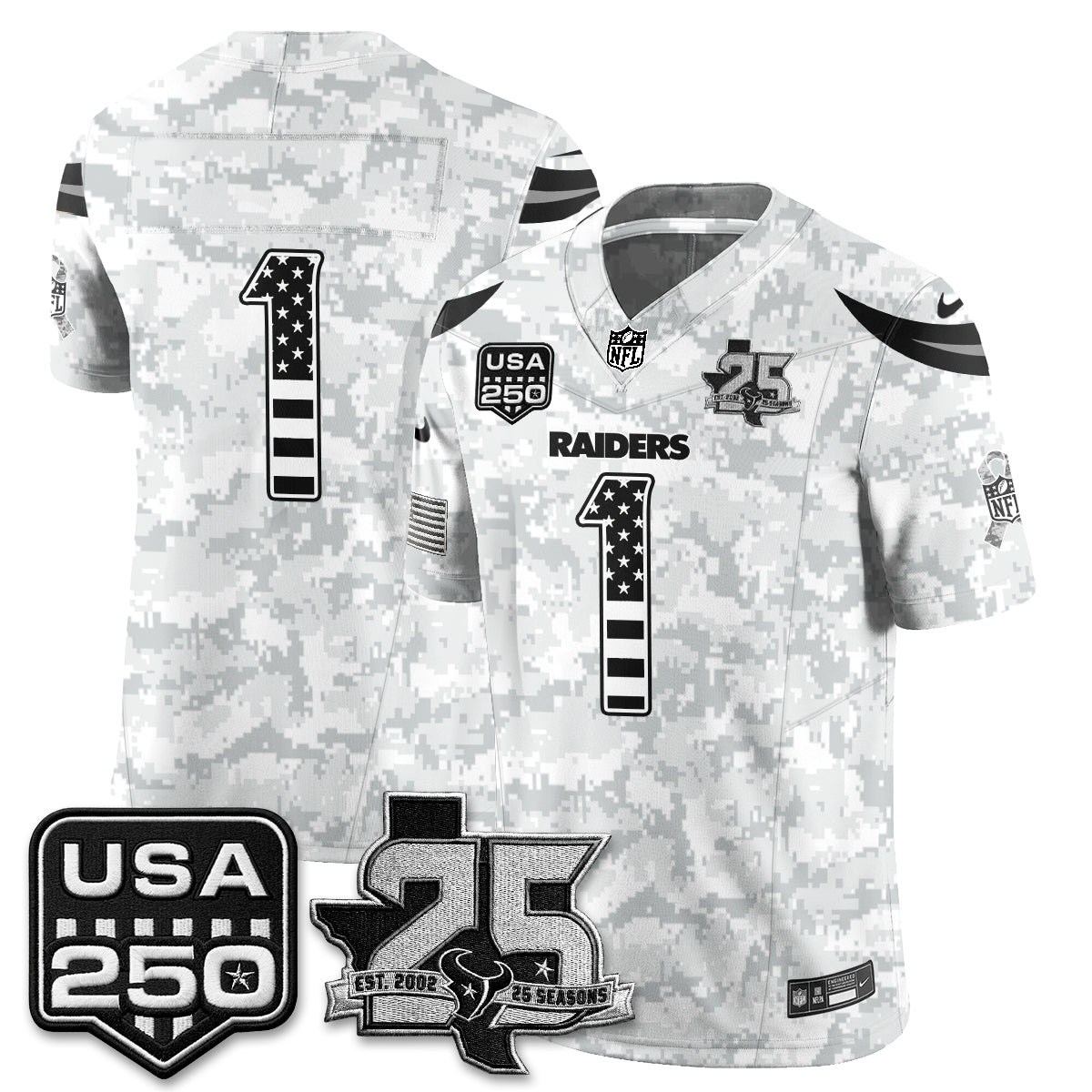 Houston Texans 2026 Salute to Service Edition Vapor Jersey - Stitched