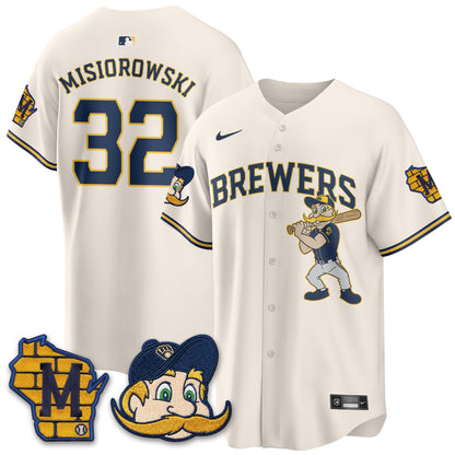 Milwaukee Brewers Bernie Edition Vapor Jersey - Stitched